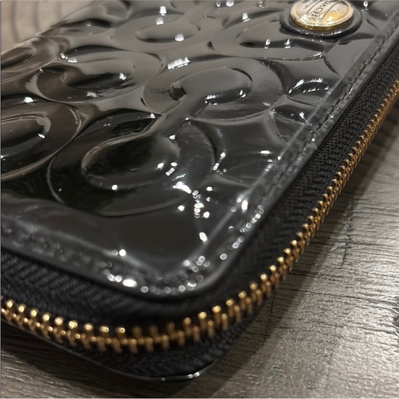 Coach Black Patent Leather Wallet - Picture 6 of 15